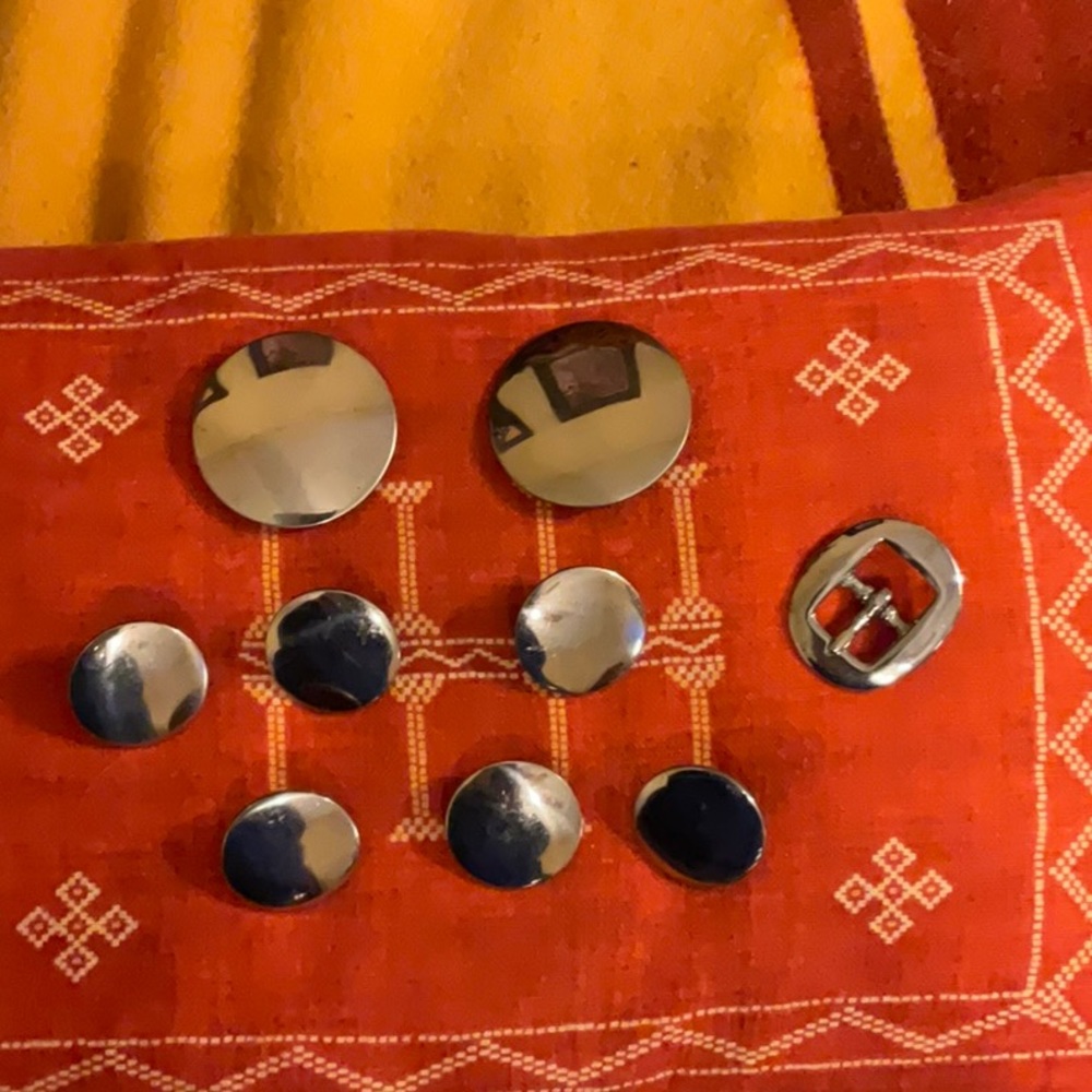 Concho Set in Polished Silver